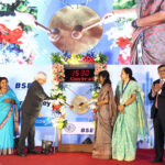 L–R: Yasmin Javeri Krishan (Chairperson), Dr. Ritika Dusad (Executive Director), Madhu Dusad, Vishnu R. Dusad (Co-founder & MD), Radha K (BSE), Kamala Kantharaj, Parag Bhise (CEO) and Dr. Apurva Chamaria (CBO), Nucleus Software